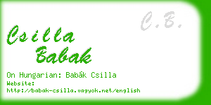 csilla babak business card